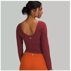 Lululemon Align long Sleeve Shirt Size 6 in Burgundy Red